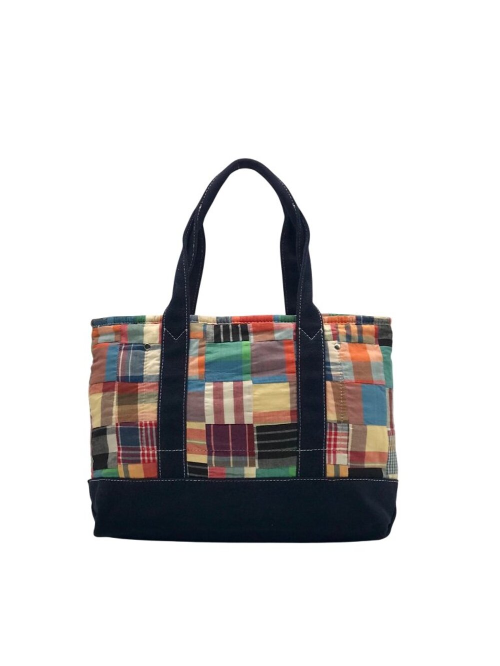 J. Crew Multi-Colored Patchwork Fabric Tote Bag